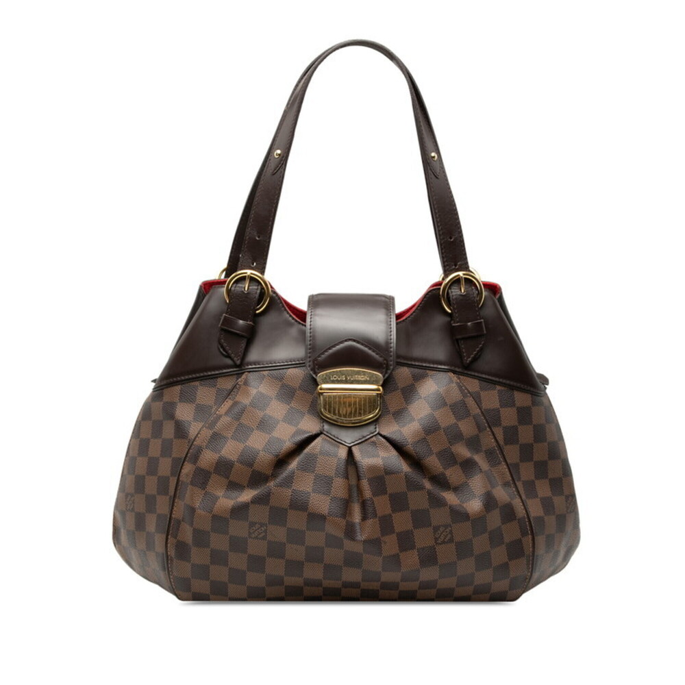 Louis Vuitton Damier Sistina GM Handbag Shoulder Bag N41540 Brown Leather Wom...